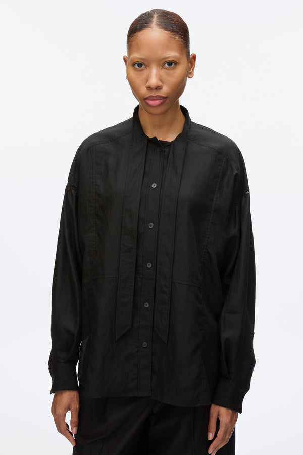 3.1 Phillip Lim Tie Neck Blouse BLACK