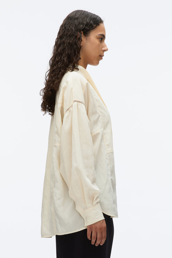 3.1 Phillip Lim Tie Neck Blouse PARCHMENT