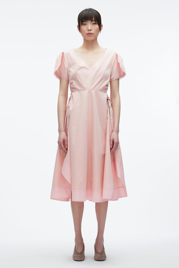 3.1 Phillip Lim Tulip Sleeve V-Neck Dress BLACK