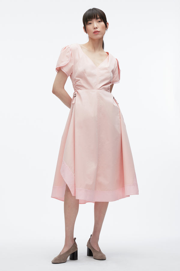 3.1 phillip lim Tulip Sleeve V-Neck Dress BLACK