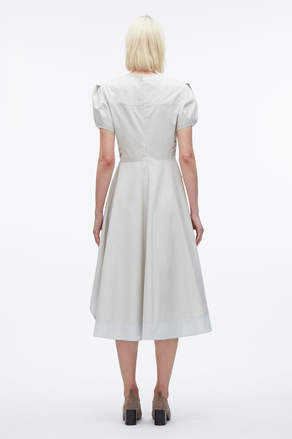 3.1 Phillip Lim Tulip Sleeve V-Neck Dress GLACIER