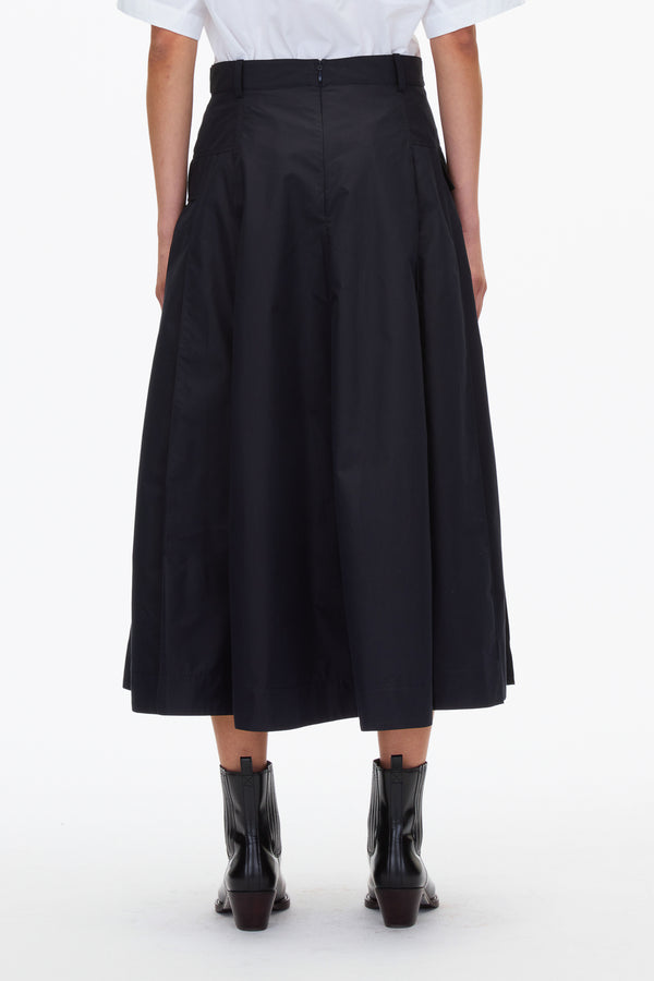 3.1 Phillip Lim Utility Poplin Midi Skirt MIDNIGHT