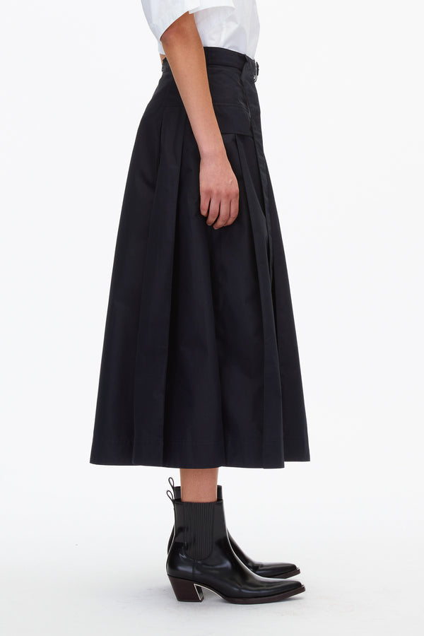 3.1 Phillip Lim Utility Poplin Midi Skirt MIDNIGHT