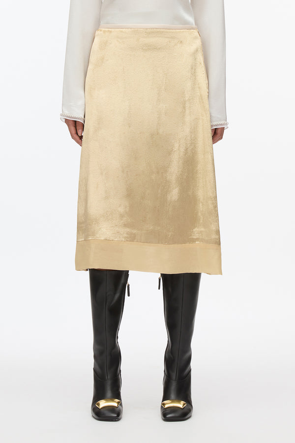 3.1 Phillip Lim Velvet Slip Skirt LIGHT GOLD