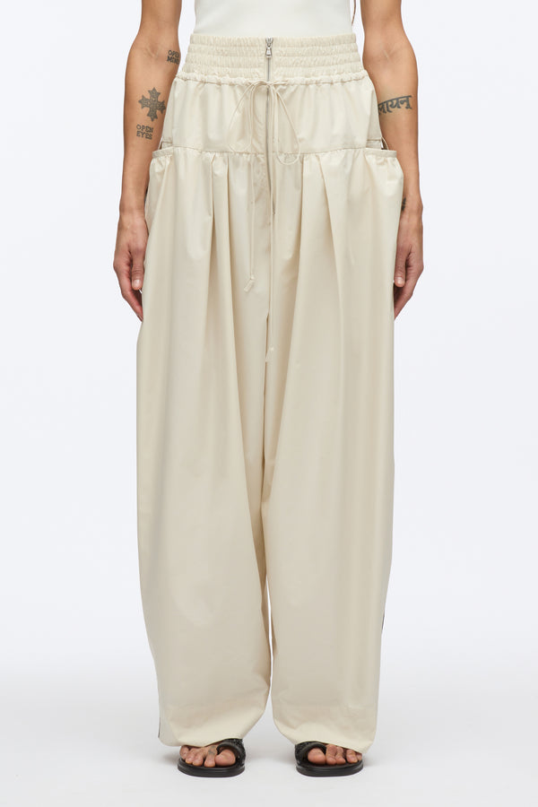 3.1 Phillip Lim Wide Leg Pleated Pocket Pant STONE