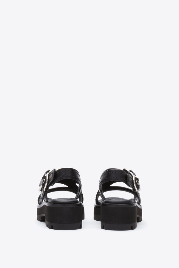 3.1 Phillip Lim Z-Strap Lug Sole Sandal BLACK