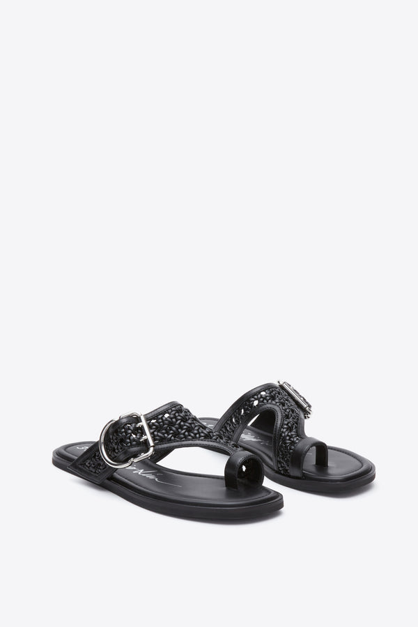 3.1 Phillip Lim Z-Strap Macrame Sandal BLACK