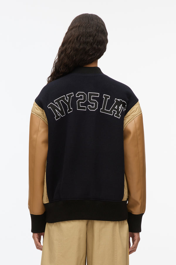 3.1 Phillip Lim 3.1 X Shopbop Boxy Varsity Jacket W Ties MIDNIGHT MULTI