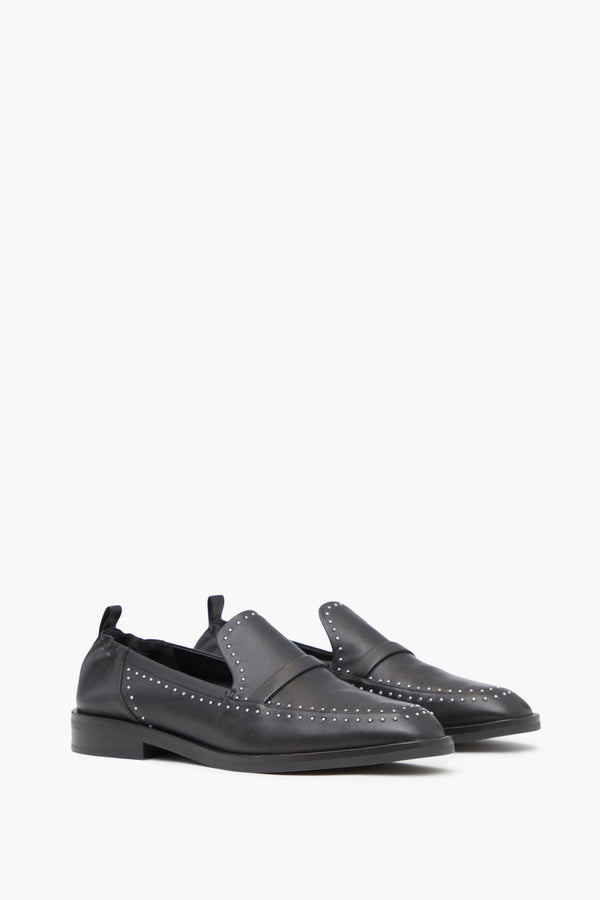 3.1 Phillip Lim Alexa Soft Penny Loafer With Studs BLACK