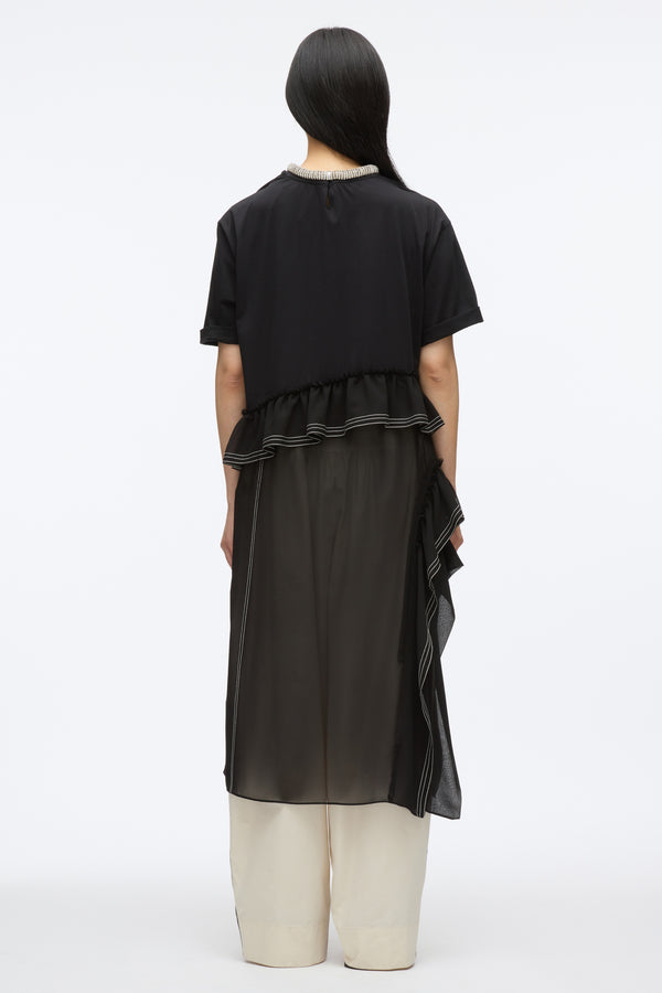 3.1 Phillip Lim Always Forever Baby Tee Dress BLK MULTI