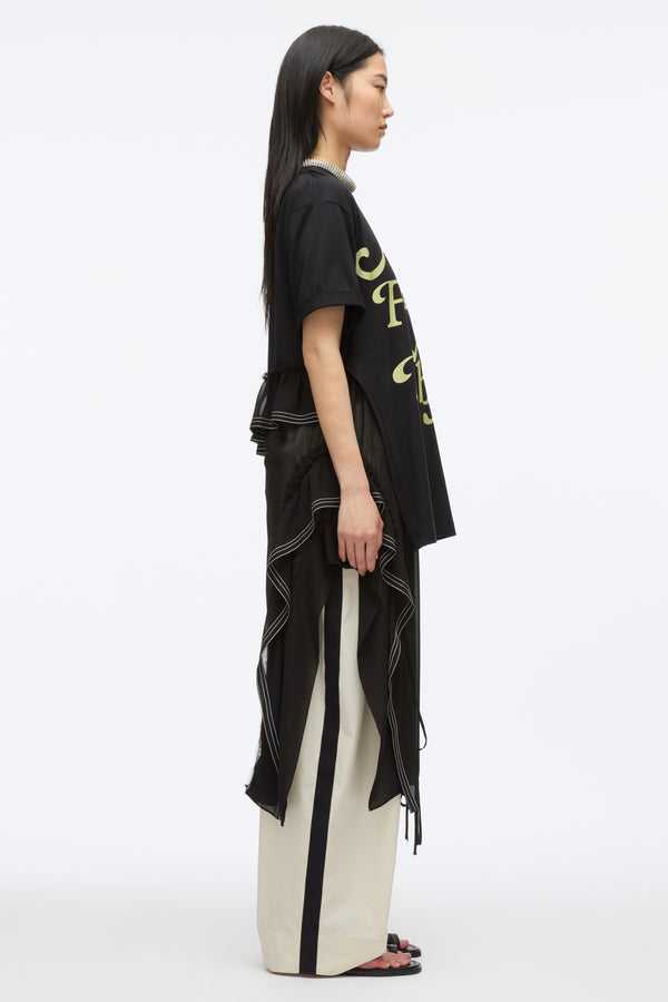 3.1 Phillip Lim Always Forever Baby Tee Dress BLK MULTI