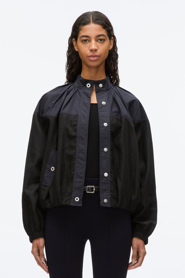 3.1 Phillip Lim Blouson Track Combo Jacket BLACK-MIDNIGHT