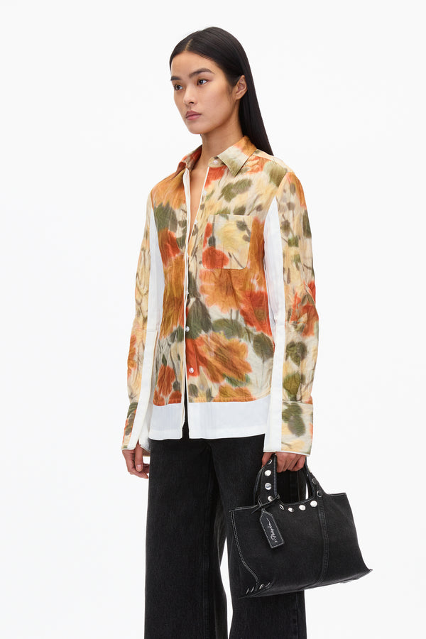 3.1 Phillip Lim Blurred Marigold PJ Shirt MARIGOLD MULTI