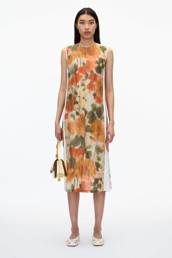 3.1 phillip lim Blurred Marigold Slip Dress w Satin Combo MARIGOLD MULTI