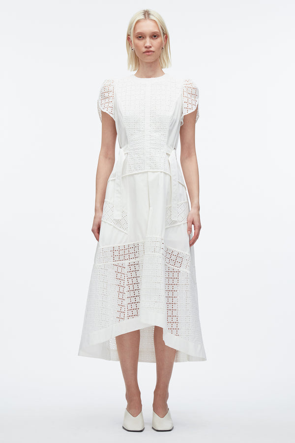 3.1 Phillip Lim Broderie Anglaise Tulip Dress WHITE