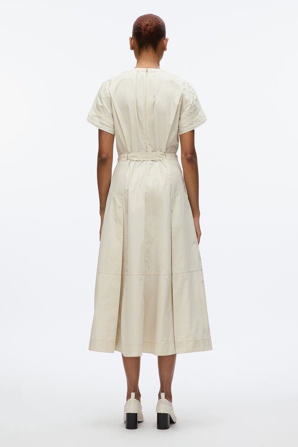 3.1 Phillip Lim Cascade Petal Sleeve Shirt Dress STONE