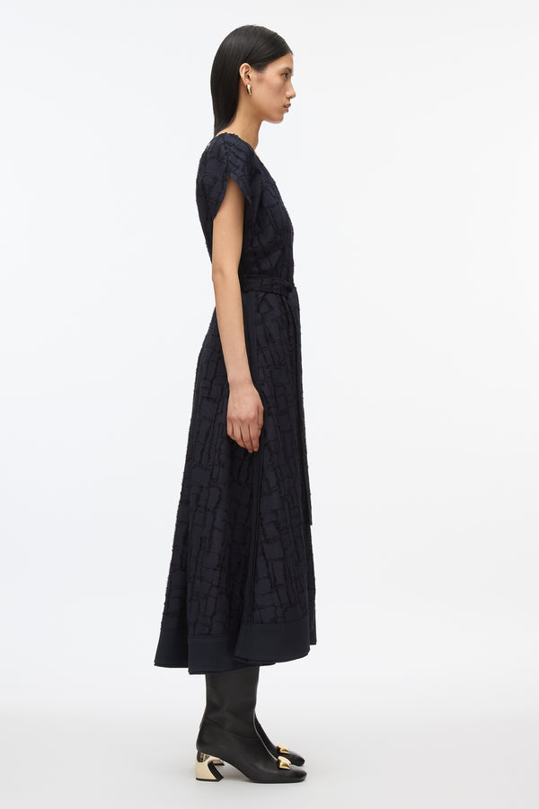 3.1 Phillip Lim Check Fil Coupe Tulip Dress MIDNIGHT