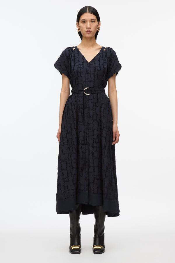 3.1 phillip lim Check Fil Coupe Tulip Dress MIDNIGHT