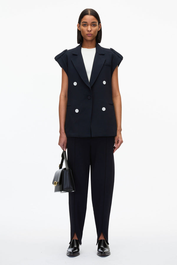 3.1 phillip lim Cocoon Tailored Vest with Rolled Sleeve MIDNIGHT