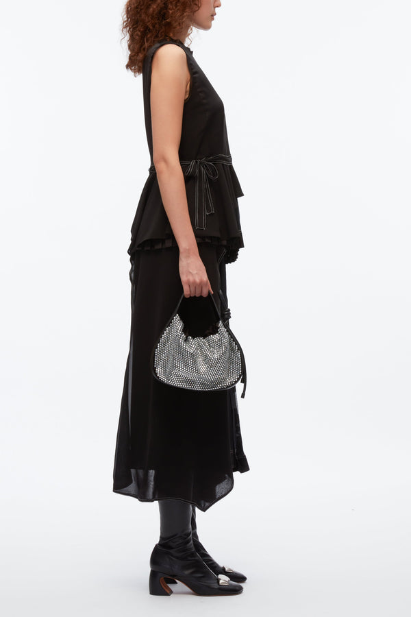 3.1 Phillip Lim Crystal Embellished Origami Mini Bag BLACK