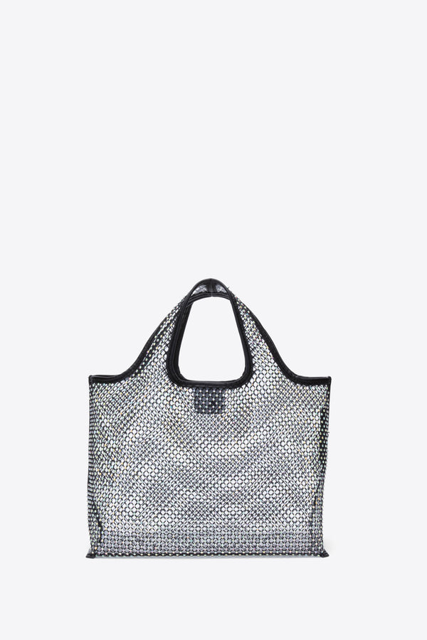 3.1 Phillip Lim Crystal Mesh Mini Market Tote BLACK