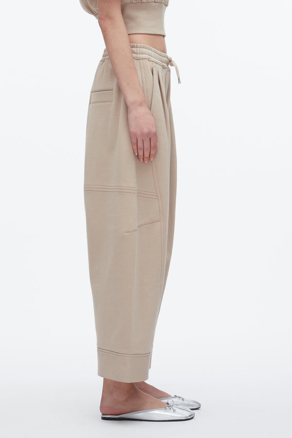 3.1 Phillip Lim Curved Leg Cropped Sweatpant CONCRETE