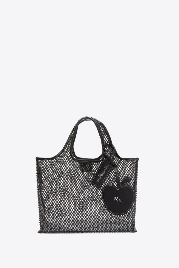 3.1 phillip lim Embellished Mesh Mini Market Tote BLACK
