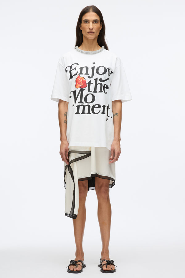 3.1 Phillip Lim Enjoy The Moment Embellished Tee WHITE MULTI