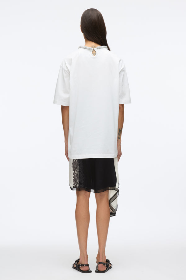 3.1 Phillip Lim Enjoy The Moment Embellished Tee WHITE MULTI
