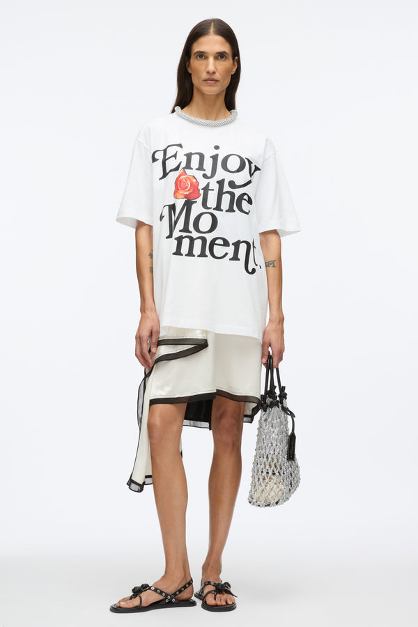 3.1 phillip lim Enjoy The Moment Embellished Tee WHITE MULTI