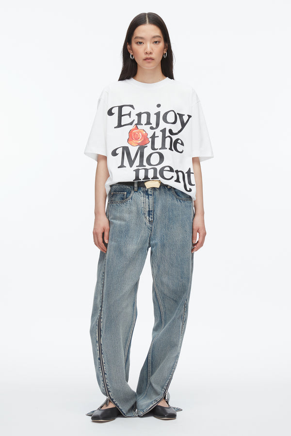 3.1 phillip lim Enjoy The Moment Oversized Tee WHITE MULTI