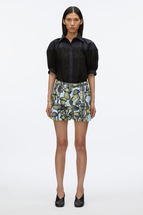 3.1 Phillip Lim Ethereal Mushroom Single Pleat Short SKY BLUE MULTI