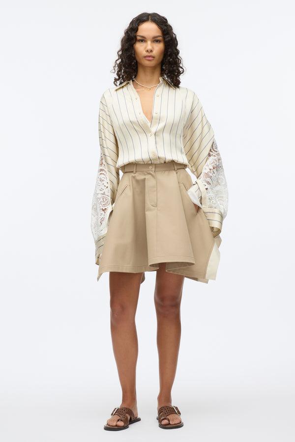 3.1 phillip lim Flounce Hankerchief Mini Skirt KHAKI