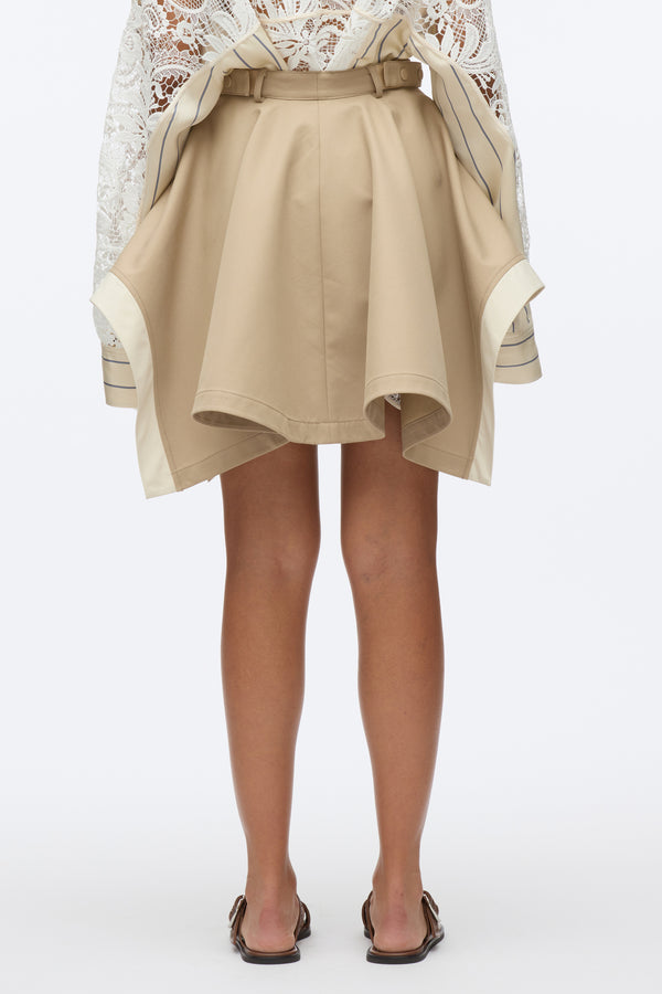 3.1 Phillip Lim Flounce Hankerchief Mini Skirt KHAKI