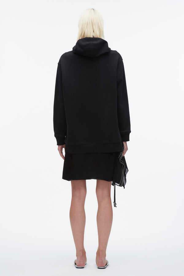 3.1 Phillip Lim Hoodie Combo Dress With Satin Skirt MIDNIGHT