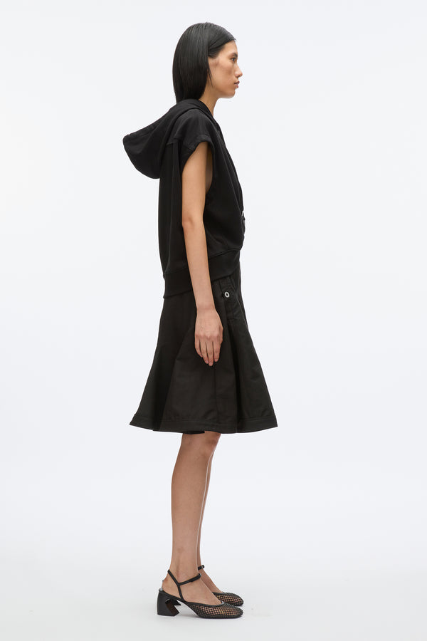 3.1 Phillip Lim Hoodie Dress With Flounce Skirt BLACK-BLACK