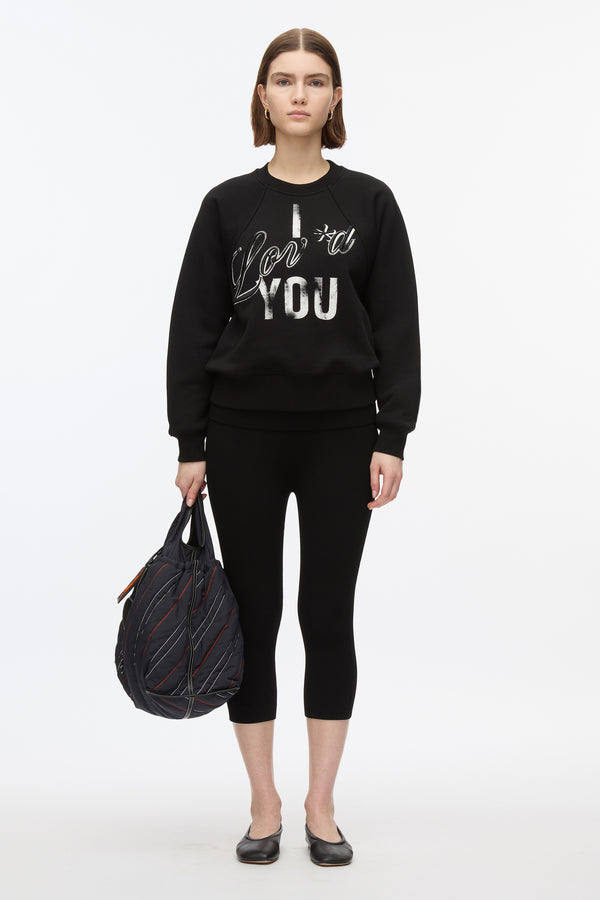 3.1 phillip lim I Lov'd You Cropped Sweatshirt BLACK
