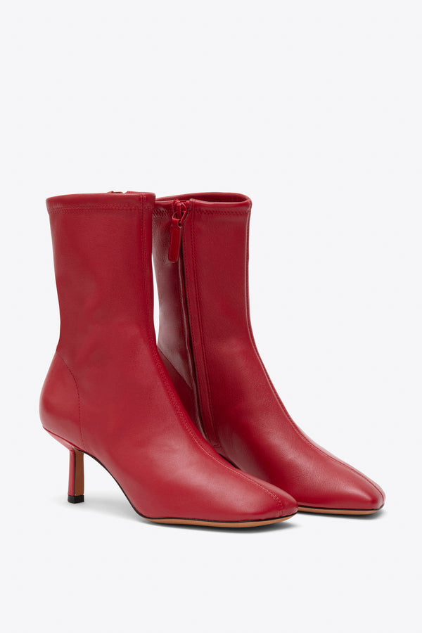 3.1 Phillip Lim ID Glove Boot 65mm Tear Drop Heel LIPSTICK RED