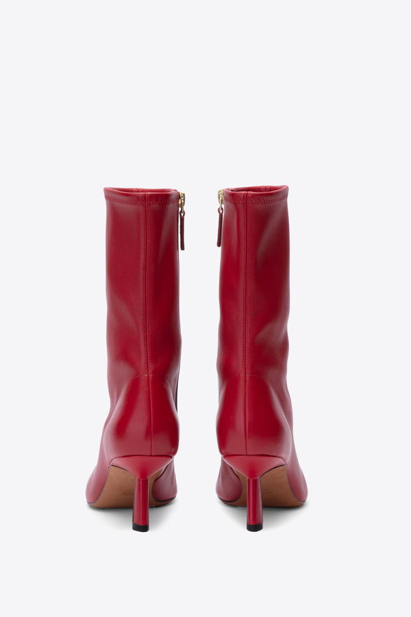 3.1 Phillip Lim ID Glove Boot 65mm Tear Drop Heel LIPSTICK RED