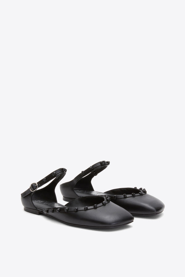 3.1 Phillip Lim ID Mary Jane Flat With Leather Craft BLACK