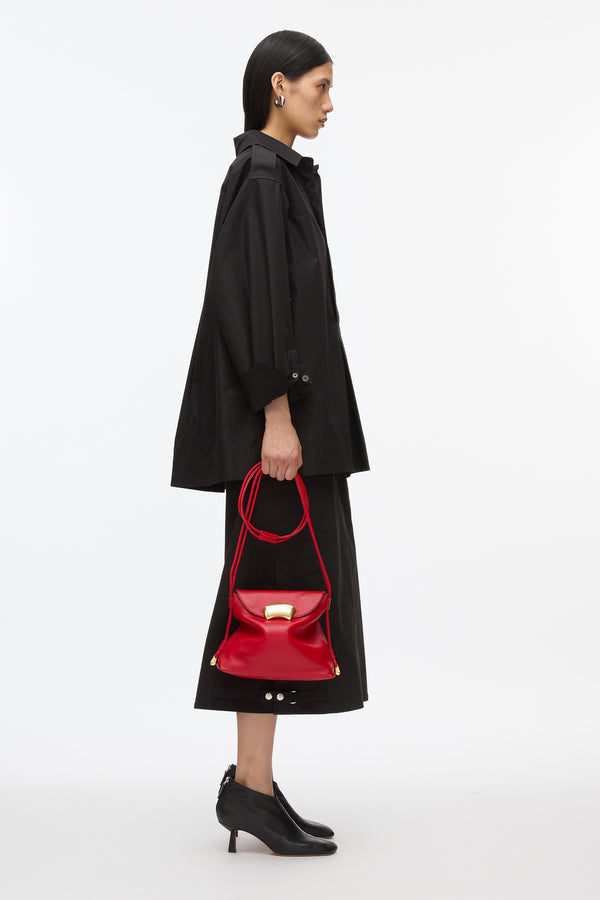 3.1 Phillip Lim ID Petite Soft Shoulder Bag LIPSTICK RED