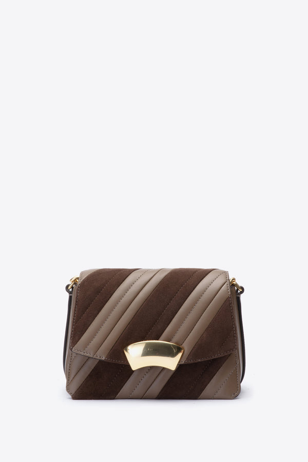 3.1 Phillip Lim ID Quilted Shoulder Bag With Chain PORTOBELLO-CHOCOLATE