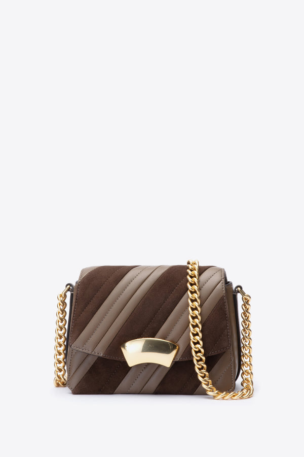 3.1 phillip lim ID Quilted Shoulder Bag with Chain PORTOBELLO-CHOCOLATE