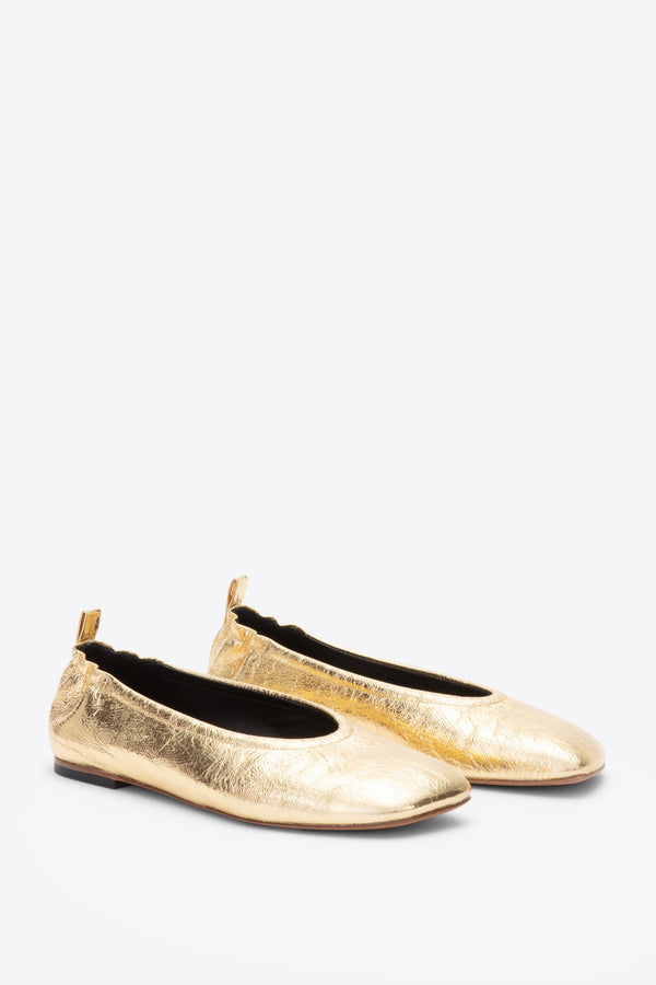3.1 Phillip Lim ID Stretch Back Ballerina Flat GOLD