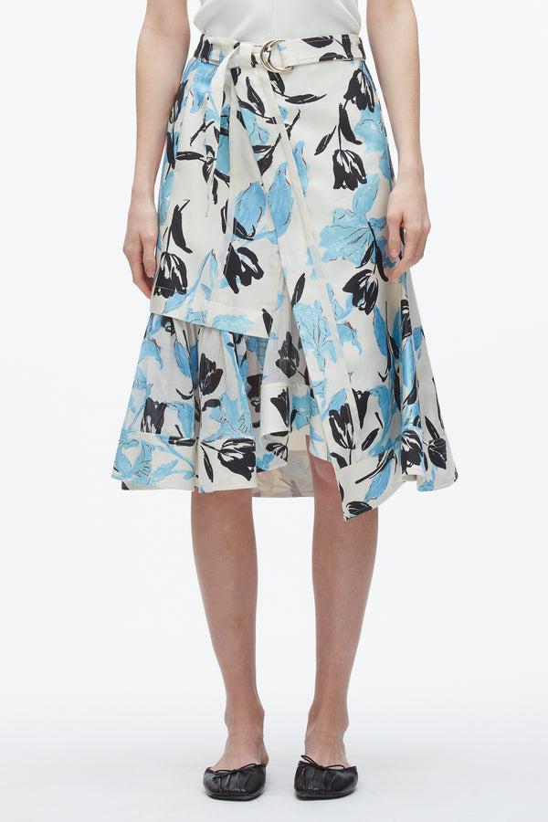 3.1 Phillip Lim Joyful Tulip Cargo Skirt IVORY MULTI