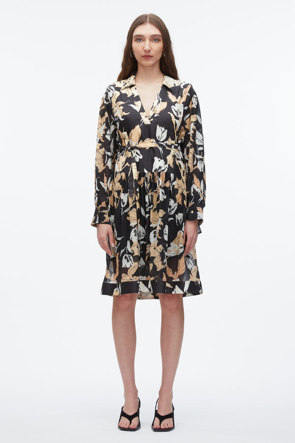 3.1 Phillip Lim Joyful Tulip Shirt Dress MIDNIGHT MULTI
