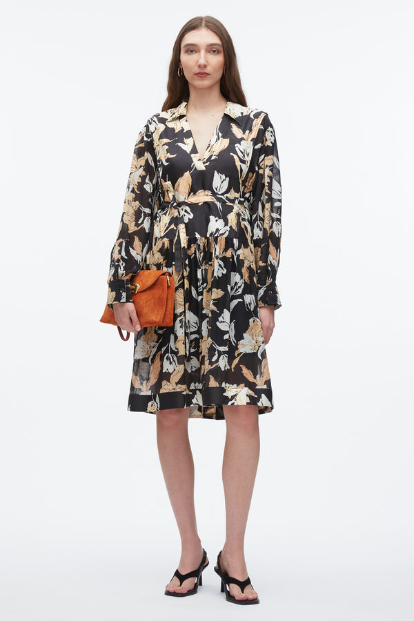3.1 phillip lim Joyful Tulip Shirt Dress MIDNIGHT MULTI