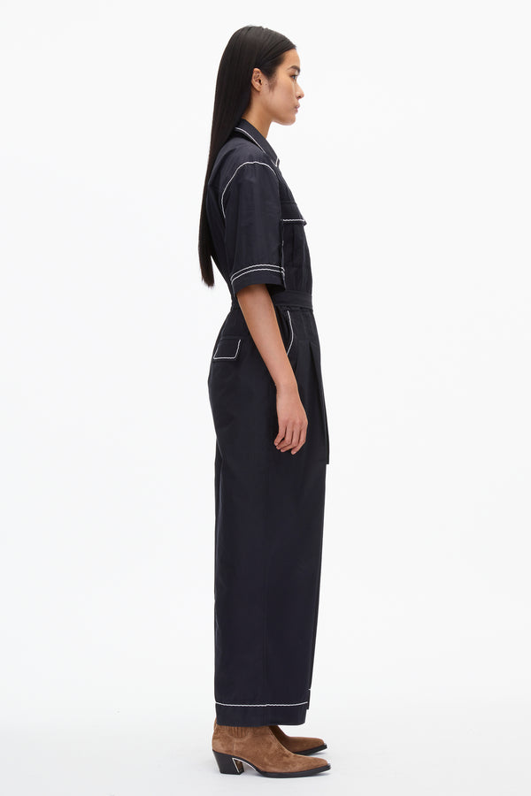3.1 Phillip Lim Jumpsuit With Wave Embroidery MIDNIGHT