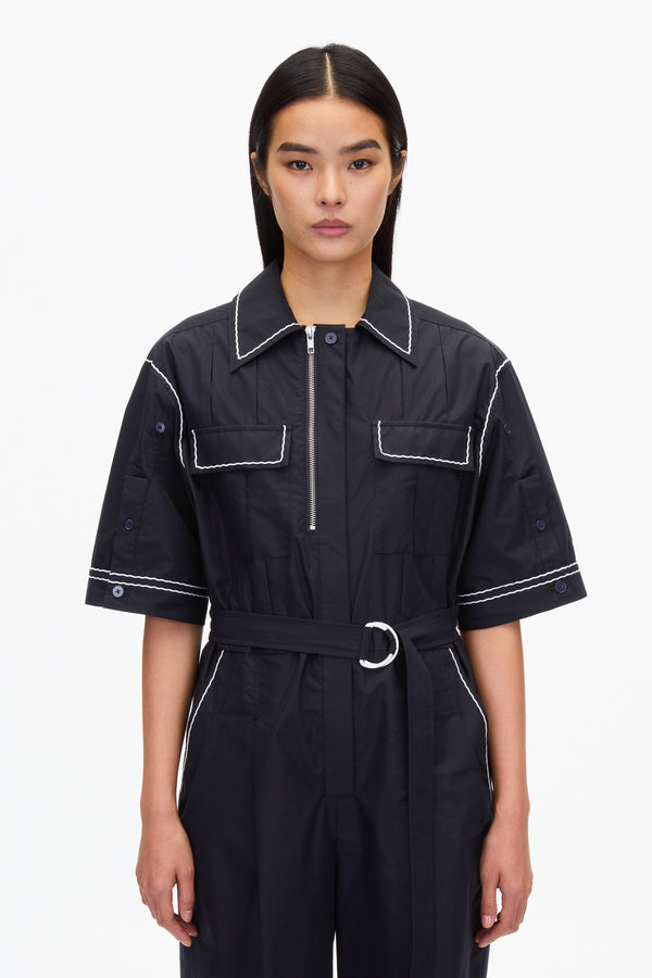 3.1 Phillip Lim Jumpsuit With Wave Embroidery MIDNIGHT