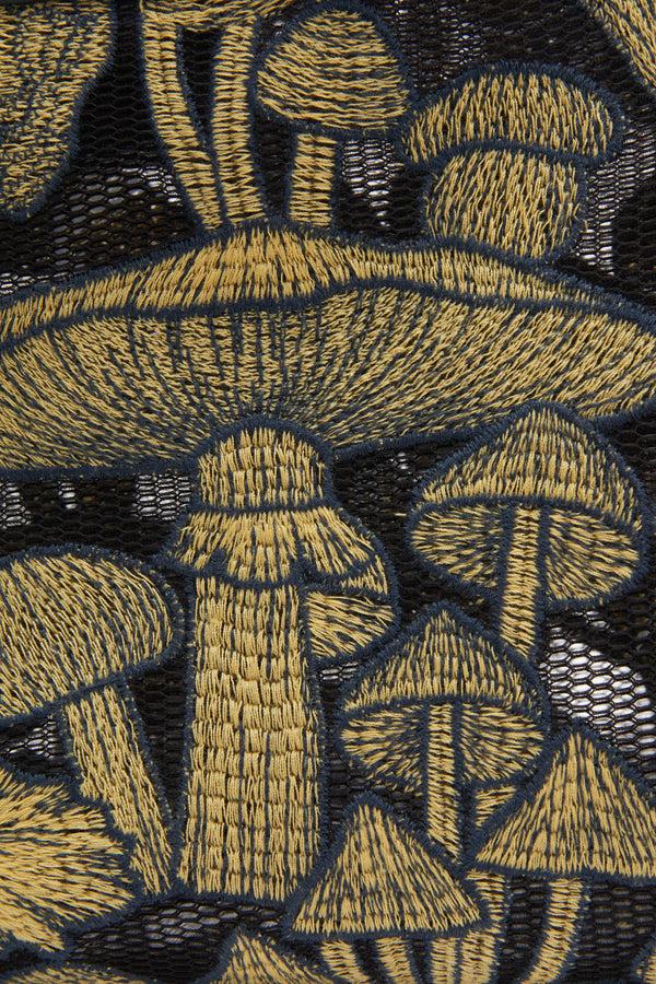 3.1 Phillip Lim Mushroom Embroidery Mini Market Tote BLK MULTI